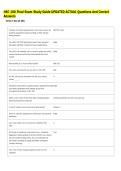 HSC 100 Final Exam Study Guide UPDATED ACTUAL Questions And Correct &NewLine;Answers 