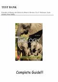 Test bank for Principles of Biology 4th Edition with test questions and answers graded A&plus;