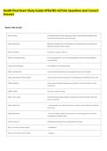 Health Final Exam Study Guide UPDATED ACTUAL Questions And Correct &NewLine;Answers 