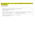 Environmental health - Exam 2 study guide UPDATED ACTUAL Questions And &NewLine;Correct Answers 