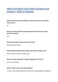 Maine Fuel Board Tank Setter Questions and Answers&vert; 2026&sol;27 Updated