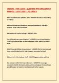 MEDICINE - PART 2 EXAM &vert; QUESTIONS WITH 100&percnt; VERIFIED &NewLine;ANSWERS &vert; LATEST 2026&sol;27 PDF UPDATE 