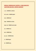 MEDICAL TERMINOLOGY CHAPTER 1- 8 &vert; QUESTIONS WITH &NewLine;100&percnt; VERIFIED ANSWERS &vert; 2026 PDF UPDATE