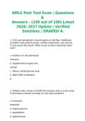 AMLS Post Test Exam Questions and Answers Verified Solutions