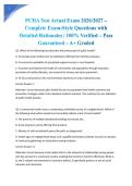 PCHA Test Actual Exam 2026&sol;2027 &ndash; Complete Exam-Style Questions with Detailed Rationales &vert; 100&percnt; Verified &ndash; Pass Guaranteed &ndash; A&plus; Graded&NewLine;&NewLine;