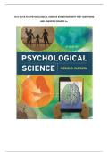 Test bank for Psychological Science 6th Edition with test questions and answers graded A&plus;
