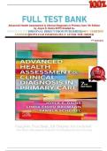 TEST BANK- Advanced Health Assessment & Clinical Diagnosis in Primary Care &lpar;7th Edition&comma;2024&rpar; Joyce E&period; Dains&vert;&vert; WITH CORRECT ANSWERS&vert;&vert;ALL CHAPTERS&NewLine;