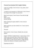 Firearms Exam Questions With Complete Solutions