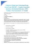 Guidewire ClaimCenter Professional Exam Actual Exam 2026&sol;2027 &ndash; Complete Exam-Style Questions with Detailed Rationales &vert; 100&percnt; Verified &ndash; Pass Guaranteed &ndash; A&plus; Graded&NewLine;&NewLine;