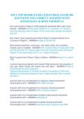 ANCC FNP BOARD EXAM LATEST REAL EXAM 100&plus; QUESTIONS AND CORRECT ANSWERS WITH RATIONALES ALREDY GRADED A&plus; &NewLine;