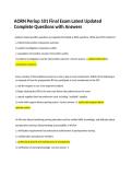 AORN Periop 101 Final Exam Questions and Answers Latest Updated Complete A&plus; Graded