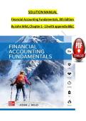 Solution Manual for Financial Accounting Fundamentals 8th Edition by John Wild &vert; Complete Chapters 1&ndash;13 Answers &vert; 2025&sol;2026 Updated Guide