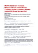 MGMT 2500 Exam Complete Questions And Correct Detailed Answers &lpar;Verified Answers&rpar; &vert;Already Graded A&plus;&vert;&vert;Brand New Version&excl;&excl;