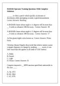 RADAR Operator Training Questions With Complete Solutions