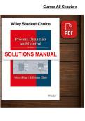 Complete Solution Manual for Process Dynamics and Control&comma; 4th Edition by Seborg&period;
