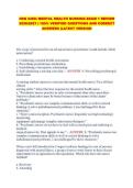 NSG 3450 - MENTAL HEALTH NURSING EXAM 1 REVIEW 2026-2027 100 VERIFIED QUESTIONS AND CORRECT ANSWERS LATEST VERSION