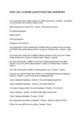 NON CDL LICENSE QUESTIONS AND ANSWERS