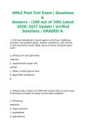 AMLS Post Test Exam Questions and Answers Verified Solutions