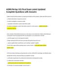 AORN Periop 101 Final Exam Questions and Answers Latest Updated Complete A&plus; Graded