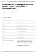 DAU Exam Newest 2026 Complete Questions &vert; With 100&percnt; Correct Answers graded A&plus; Guaranteed Success&excl;&excl;&NewLine;&NewLine;