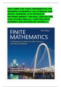 TEST BANK FOR FINITE MATHEMATICS FOR BUSINESS ECONOMICS LIFE SCIENCES AND SOCIAL SCIENCES 14TH EDITION BY RAYMOND BARNETT MICHAEL ZIEGLER AND KARL BYLEEN ISBN ALL CHAPTERS WITH ANSWERS AND RATIONALES GRADED A&plus;