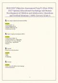 WGU D307 Objective Assessment Prep V1 &lpar;New 2026&sol; 2027 Update&rpar; Educational Psychology and Human Development of Children and Adolescents &vert; Questions and Verified Solutions &vert; 100&percnt; Correct&vert; Grade A