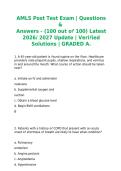 AMLS Post Test Exam Questions and Answers Verified Solutions