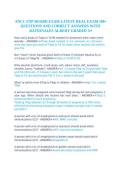 ANCC FNP BOARD EXAM LATEST REAL EXAM 100&plus; QUESTIONS AND CORRECT ANSWERS WITH RATIONALES ALREDY GRADED A&plus; &NewLine;