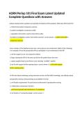 AORN Periop 101 Final Exam Questions and Answers Latest Updated Complete A&plus; Graded