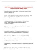 ISACA CRISC Exam &vert; Questions with 100&percnt; Correct Answers &vert; &NewLine;Latest Version 2026 &vert; Expert Verified