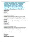 PSY101 Introduction to Psychology Practice Exam Study Guide Updated 2026 &vert;  Verified Questions and Answers with Detailed Rationales &vert; Research Methods&comma; Biological Bases of Behavior&comma; Sensation and Perception&comma; Learning and Memory&comma; Cognition and Intelligence
