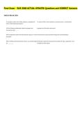 Final Exam - BUS 3000 ACTUAL UPDATED Questions and CORRECT Answers 