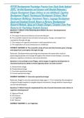 PSY210 Developmental Psychology Practice Exam Study Guide Updated 2026 &vert;  Verified Questions and Answers with Detailed Rationales &vert; Lifespan Development Stages &lpar;Infancy to Late Adulthood&rpar;&comma; Cognitive Development &lpar;Piaget&rpar;&comma; Psychosocial Development &lpar;Erikson&rpar;