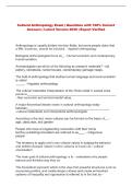 Cultural Anthropology Exam &vert; Questions with 100&percnt; Correct &NewLine;Answers &vert; Latest Version 2026 &vert; Expert Verified 