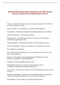 Cultural Anthropology Exam &vert; Questions with 100&percnt; Correct &NewLine;Answers &vert; Latest Version 2026 &vert; Expert Verified 