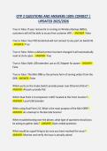 OTP 2 QUESTIONS AND ANSWERS 100&percnt; CORRECT &vert; &NewLine;UPDATED 2025&sol;2026 