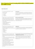 Praxis- Professional School Counseling 5422 &num;3 ACTUAL UPDATED Questions &NewLine;and CORRECT Answers 