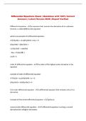 Differential Equations Exam &vert; Questions with 100&percnt; Correct &NewLine;Answers &vert; Latest Version 2026 &vert; Expert Verified 