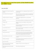 Praxis 5422 School Counselor Exam practice ACTUAL UPDATED Questions &NewLine;and CORRECT Answers 