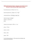 Differential Equations Exam &vert; Questions with 100&percnt; Correct &NewLine;Answers &vert; Latest Version 2026 &vert; Expert Verified 