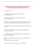 Differential Equations Exam &vert; Questions with 100&percnt; Correct &NewLine;Answers &vert; Latest Version 2026 &vert; Expert Verified 