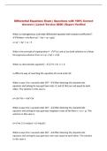 Differential Equations Exam &vert; Questions with 100&percnt; Correct &NewLine;Answers &vert; Latest Version 2026 &vert; Expert Verified 