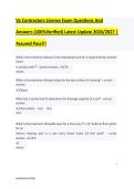 Va Contractors License Exam Questions And&NewLine;Answers &lpar;100&percnt;Verified&rpar; Latest Update 2026&sol;2027 &vert;&NewLine;Assured Pass&excl;&excl;&excl;