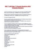 NSE 7 LAN Edge 7&period;0 Sample Questions With Complete Solutions