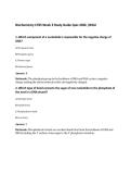Biochemistry C785 Week 3 Study Guide Quiz 2026 &vert;WGU