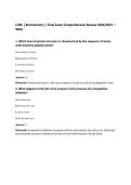 C785 &vert; Biochemistry &vert; Final Exam Comprehensive Review 2026&sol;2027 &ndash;&NewLine;WGU