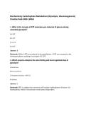 Biochemistry Carbohydrate Metabolism &lpar;Glycolysis&comma; Gluconeogenesis&rpar;&NewLine;Practice Pack 2026 &vert;WGU