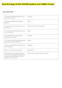 Exam &num;2 Zoology ACTUAL UPDATED Questions and CORRECT Answers 