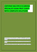 CERTIFIED MULTIPLE SCLEROSIS &NewLine;SPECIALIST EXAM PREP &lpar;CMSC&rpar; &NewLine;WITH COMPLETE SOLUTIONS