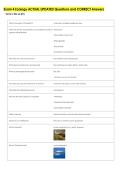 Exam 4 Zoology ACTUAL UPDATED Questions and CORRECT Answers 